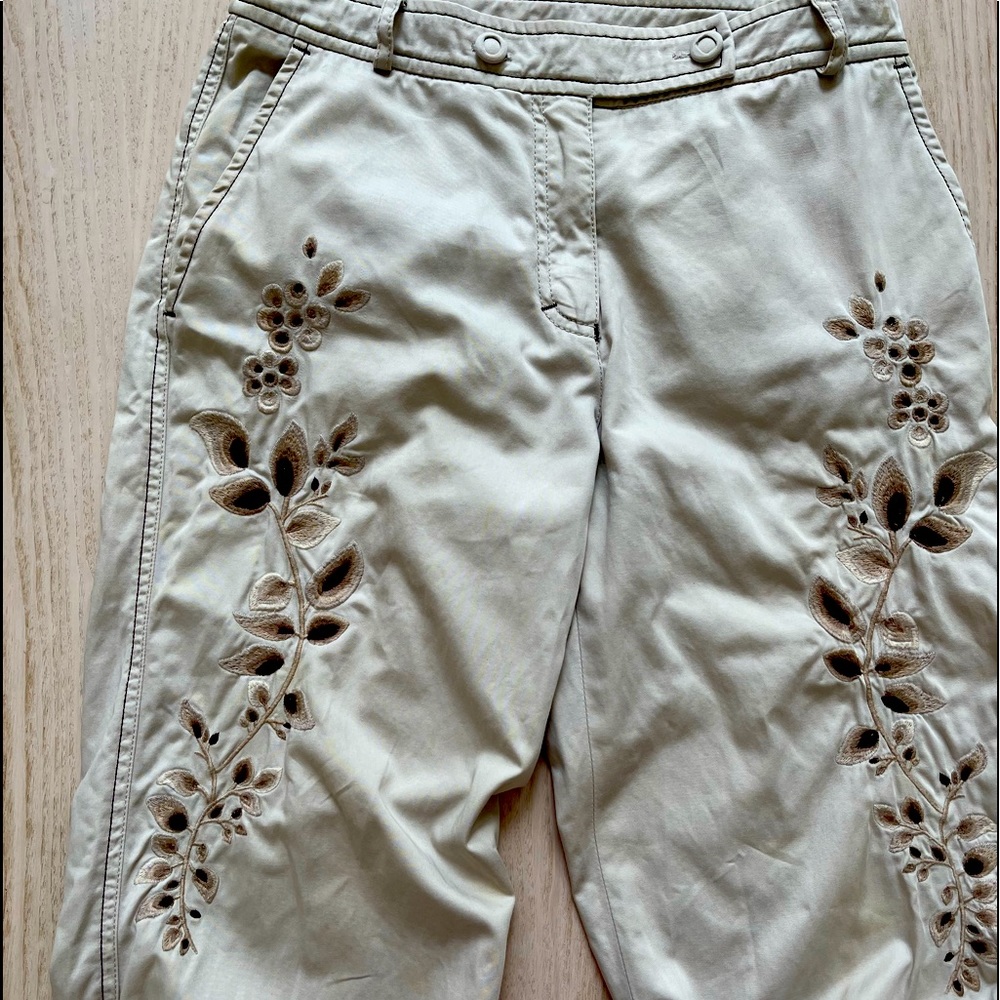 Vintage Oilily Womens trouser style pant with embroidery size 34 European